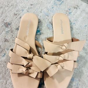 Jeffrey Campbell Blush Bow Slide Sandals